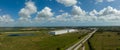 Aerial panoramic photo of the Tropicana Factory in Fort Pierce Florida USA Royalty Free Stock Photo