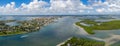 Fort Pierce Florida Panorama from the Inlet Royalty Free Stock Photo