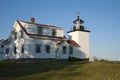 Fort Point Lighthouse in Mid Coast Maine on a Summer Day Royalty Free Stock Photo