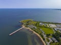 New Bedford Harbor aerial view, MA, USA Royalty Free Stock Photo