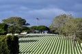 Fort Rosecrans National Cemetery on clear blue sky