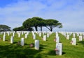 Fort Rosecrans Veterans Cemetery in San Diego Royalty Free Stock Photo