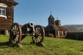 Fort Ross cannon and church