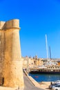 Fort Saint Angelo Gates in Citta Vittoriosa, Birgu, Malta Royalty Free Stock Photo