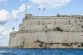 Fort Saint Angelo in Vittoriosa (Birgu), Malta, as seen from the Royalty Free Stock Photo