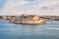 Fort Saint Angelo in Vittoriosa Birgu, Malta, as seen from the Royalty Free Stock Photo