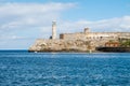 Fort of Saint Charles in Havana Cuba and sea Royalty Free Stock Photo