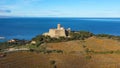 Fort Saint Elme on a hill by the sea Royalty Free Stock Photo