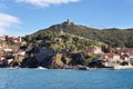 Fort Saint-Elme seen from Collioure, France Royalty Free Stock Photo