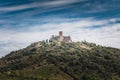 Fort Saint-Elme at the top of a hill in Collioure, France Royalty Free Stock Photo