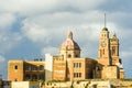 Clock tower of St Michael\'s Bastion and Senglea Paris Church. Senglea, Malta, Europe Royalty Free Stock Photo