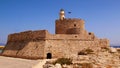 Fort of Saint Nicholas, Mandraki Harbour, Rhodes, Greece Royalty Free Stock Photo