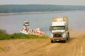 The fort simpson ferry in the northwest territories