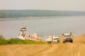 The fort simpson ferry in the northwest territories