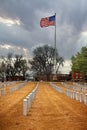 Fort Smith National Cemetery Before Storm Royalty Free Stock Photo