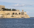 Fort St. Elmo at the entrance to the Grand Harbour at Valletta on Malta. Royalty Free Stock Photo