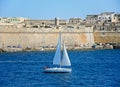 Fort St Elmo and yacht, Valletta.