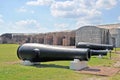 Fort Sumter: Rodman Cannon & Gun Casements Royalty Free Stock Photo