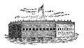 Fort Sumter vintage illustration