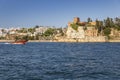 Fort of SÃÂ£o JoÃÂ£o do Arade view from the river, a medieval fortification situated at Ferragudo village, in Algarve. Portugal. Royalty Free Stock Photo