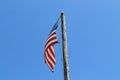 Fort taylor courtyard and American flag Royalty Free Stock Photo