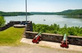 Fort Ticonderoga, fort headquarters, stone walls and cannons