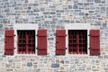 Fort Ticonderoga Protective Windows Royalty Free Stock Photo