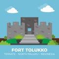 Fort Tolukko is a small fortification on the east coast of Ternate facing Halmahera. It was one of the colonial forts built to