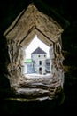 Fort tower. View from loophole Royalty Free Stock Photo