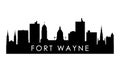 Fort Wayne skyline silhouette.