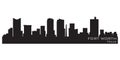 Fort Worth Texas city skyline. Detailed vector silhouette Royalty Free Stock Photo