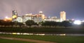 Fort Worth Texas Downtown Skyline Trinity River Late Night Royalty Free Stock Photo