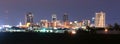 Fort Worth Texas Downtown Skyline Trinity River Late Night Royalty Free Stock Photo