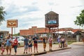 Fort Worth, Texas - June 19, 2017: People watching the parade at the Fort Worth Stockyards Royalty Free Stock Photo