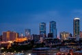 Fort Worth Texas skyline at night Royalty Free Stock Photo