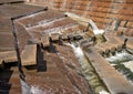 Fort Worth Water Gardens Active Pool designed by architects Philip Johnson and John Burgee in 1974. Royalty Free Stock Photo