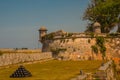 Fortaleza de San Carlos de La Cabana, Fort of Saint Charles entrance. Havana. Old fortress in Cuba Royalty Free Stock Photo