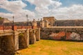 Fortaleza de San Carlos de La Cabana, Fort of Saint Charles entrance. Havana. Old fortress in Cuba