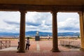 Forte di Belvedere colonnade beautiful view Florence Tuscany Italy