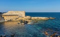 Forte Vigliena fortress at Ionian sea shore on Ortigia island historic old town of Syracuse in Sicily in Italy