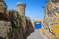 Villa Vella Tossa de Mar Costa Brava Spain spanish city town village Catalonia Mediterranean sea Europe european fortress castle Royalty Free Stock Photo