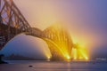Forth Bridge over Firth of Forth near Queensferry in Scotland Royalty Free Stock Photo