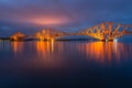 Forth Bridge over Firth of Forth near Queensferry in Scotland