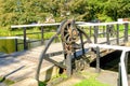 The Lock mechanism on the Swing Bridge at the Forth & Clyde canal Scotland