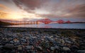 Forth Rail Bridge, Queensferry, Edinburgh Royalty Free Stock Photo