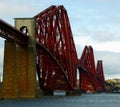 Forth Rail Bridge from South Queensferry Royalty Free Stock Photo
