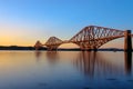 The Forth Rail Bridge at sunset