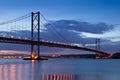 Forth Road Bridge, Edinburgh, Scotland Royalty Free Stock Photo