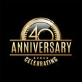 40th Anniversary emblem. Anniversary badge Royalty Free Stock Photo