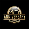 40th Anniversary emblem. Anniversary badge